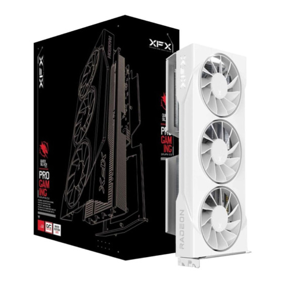 XFX Radeon RX 9060 XT SWIFT OC Triple Fan Gaming White 16GB GDDR6