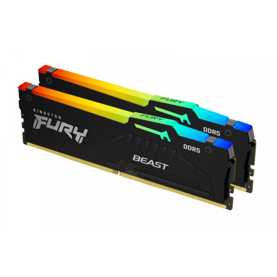 Kingston Dual 64GB (2x32GB) 6000MHz HyperX Fury Beast RGB DDR5